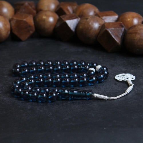 سبحة زعفراني طرابزونه فضة