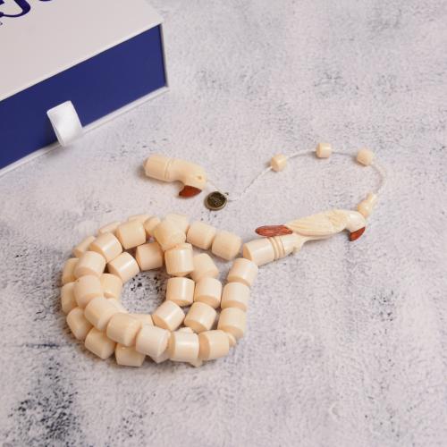 سبحة عاج فيل شاهد نقش ببغاء