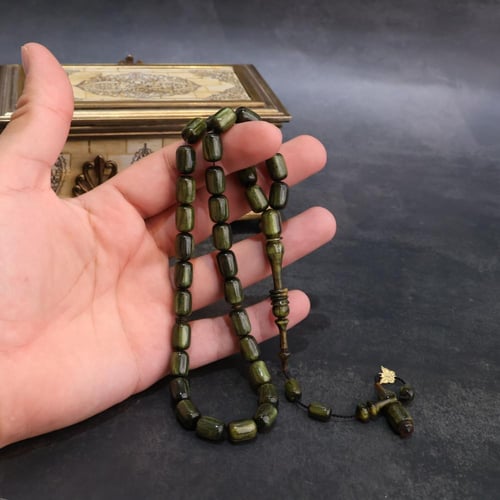 سبحة بكلايت أخضر منجم