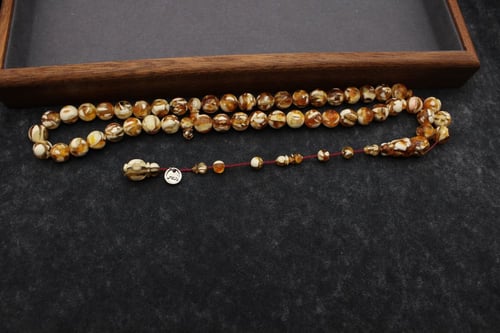 سبحة كهرمان مع عاج