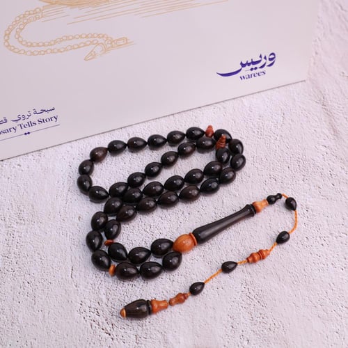 خشب أبانوس فاخر مع تعشيق وحيد القرن