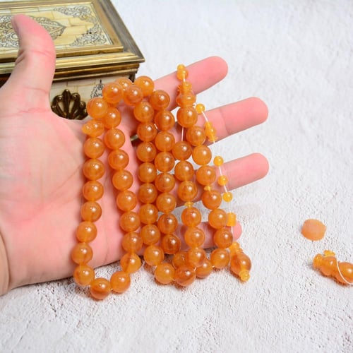 سبحة جلاليث مشمشي صب قديم