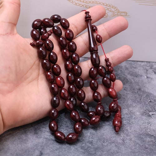 سبحة فاتوران أحمر رخامي