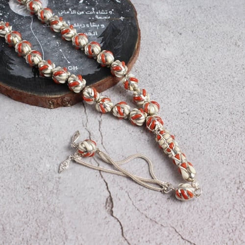 سبحة مرجان تونسي مع عاج الفيل