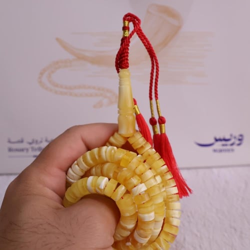 كهرمان عسلي | خرز ديسك أنيق