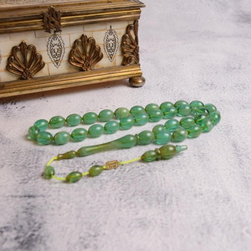 سبحة فاتوران أخضر تعريق مميز