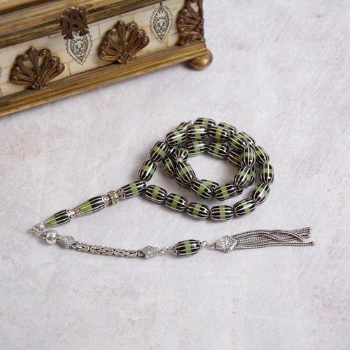 سبحة حجر اولتو ارزروم وكتالين أخضر