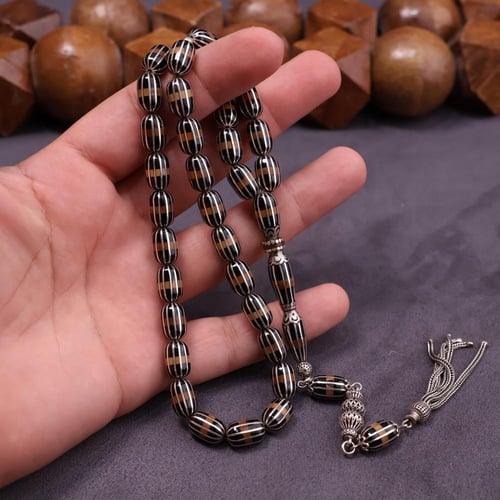 سبحة حجر اولتو ارزروم بالكوك والفضة