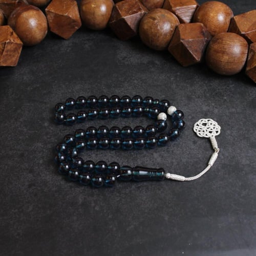 سبحة زعفراني طرابزونه فضة