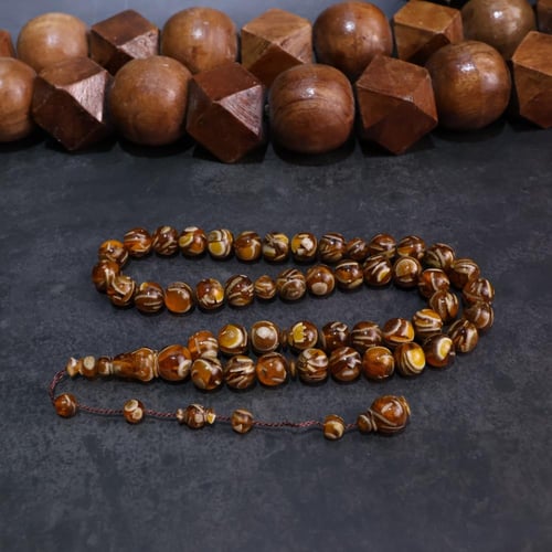 سبحة من جلد النمر الطبيعي