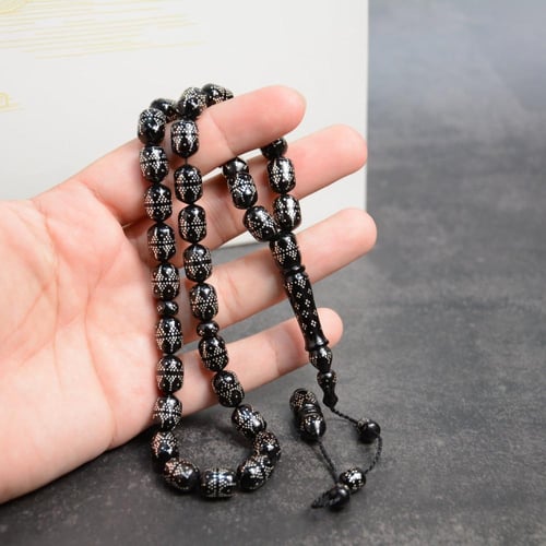 سبحة كوك مطعم بالفضة