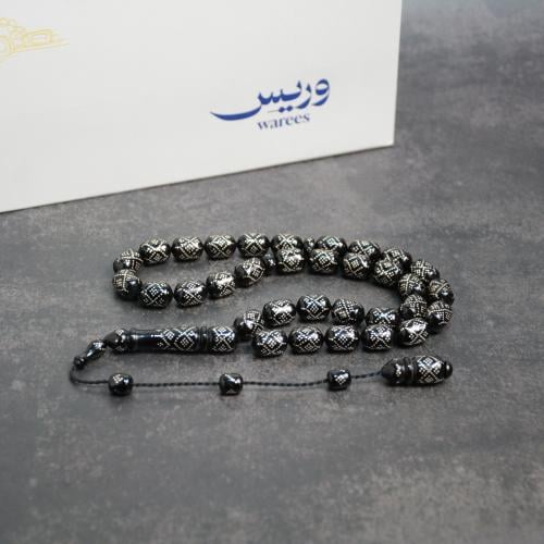 سبحة كوك مطعم بالفضة