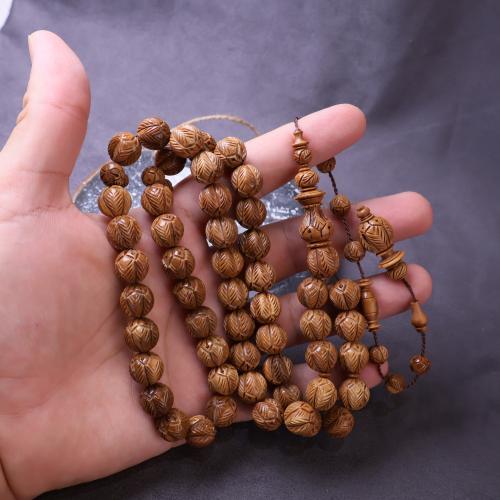 سبحة كوك طبيعي منقوش