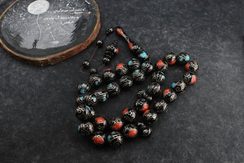 سبحة فاخرة يسر مع الفيروز و المرجان