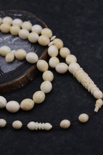 سبحة فاخرة فقمة شاهد منقوش