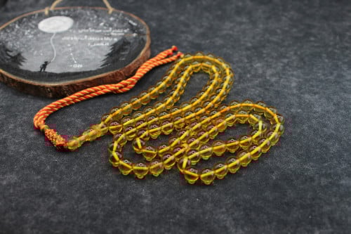 سبحة كهرمان شفاف 99