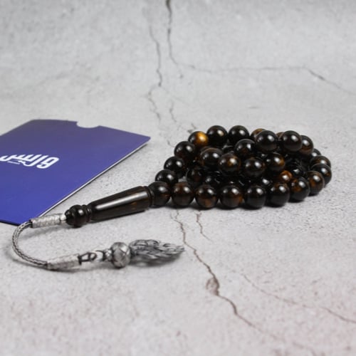 سبحة بكلايت لون أسود مذهب