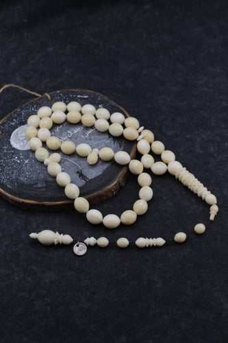 سبحة فاخرة فقمة شاهد منقوش