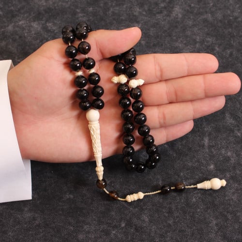 سبحة ظهر سلحفاة مع عاج