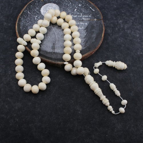 سبحة فاخرة فقمة شاهد منقوش