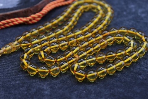 سبحة كهرمان شفاف 99