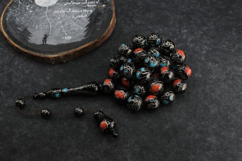 سبحة فاخرة يسر مع الفيروز و المرجان