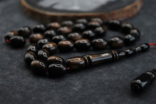 سبحة قلاليث فرنسي لون نسكافيه