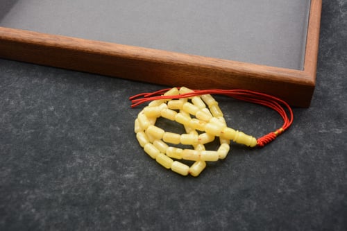 سبحة كهرمان برميلي