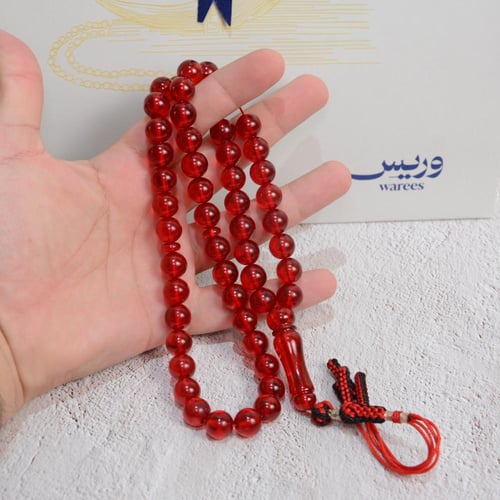 سبحة زعفراني أحمر مع شكه