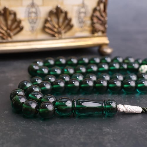 زعفراني زمردي بالفضة