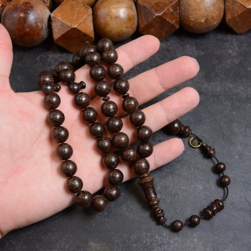 سبحة خشب الفنجي دارك