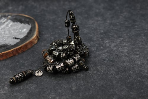 سبحة يسر طبيعي مع الفضة