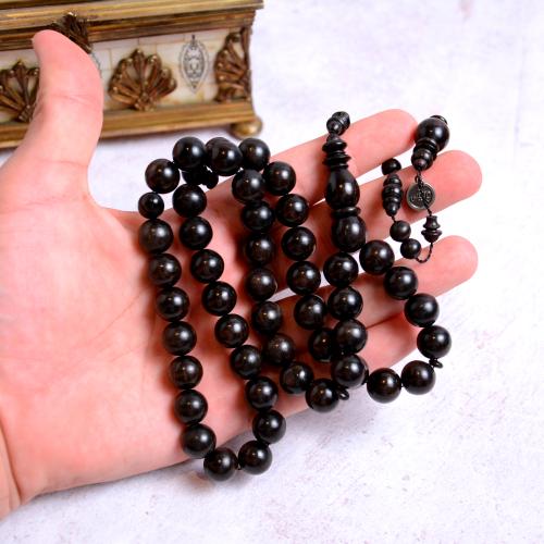 سبحة أبانوس لون أسود