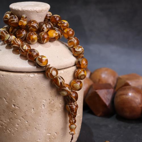 سبحة من جلد النمر الطبيعي