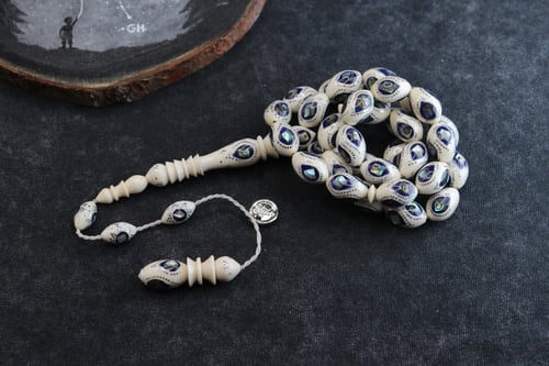 سبحة فخمة عاج فيل بالصدف الاسترالي