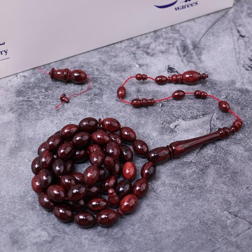 سبحة فاتوران أحمر رخامي