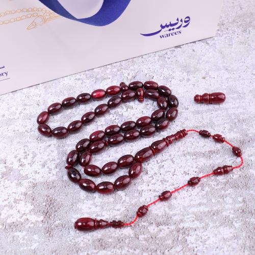 سبحة فاتوران أحمر رخامي