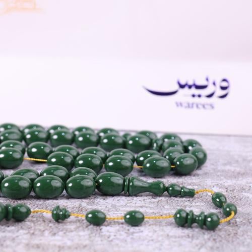 سبحة بولينج قديم أخضر زمردي