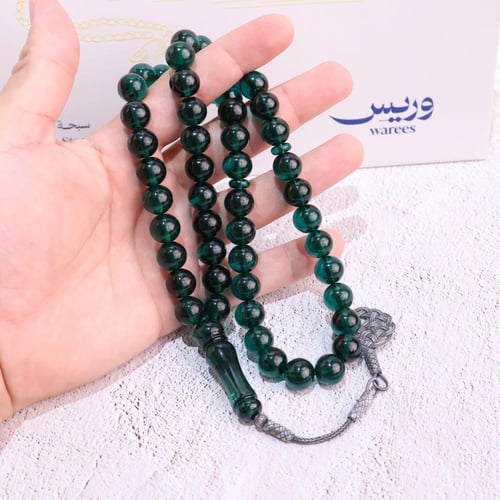 سبحة الزعفراني الأخضر الزمردي