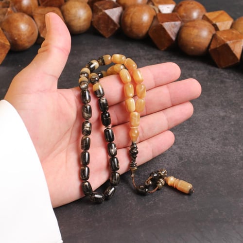 سبحة بكلايت أسود مدرج سكري