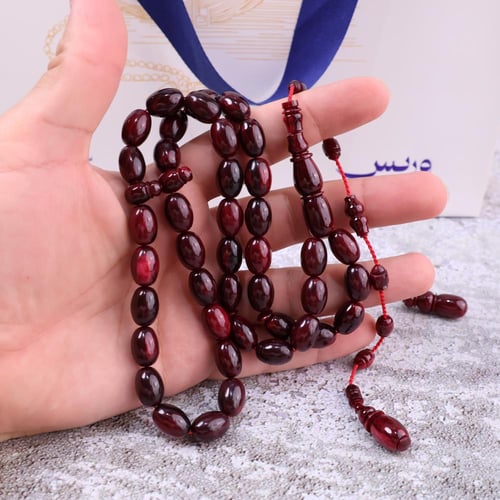 سبحة فاتوران أحمر رخامي