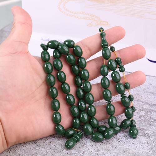 سبحة بولينج قديم أخضر زمردي