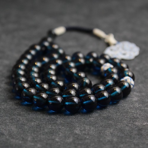 سبحة زعفراني طرابزونه فضة