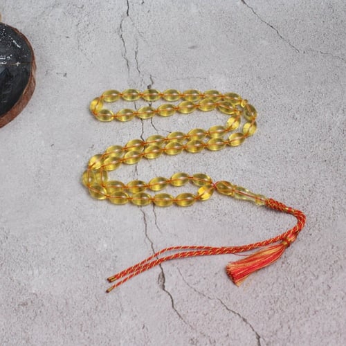 سبحة كهرمان شفاف