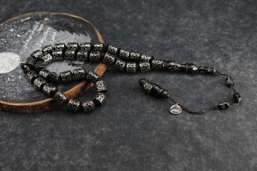 سبحة يسر طبيعي مع الفضة