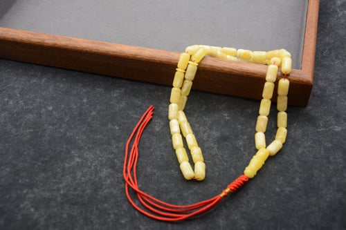 سبحة كهرمان برميلي