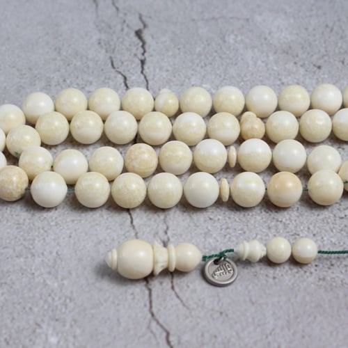 سبحة فاخرة نادرة من عاج حيوان الفظ (الفقمة)