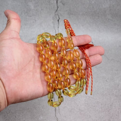 سبحة كهرمان شفاف