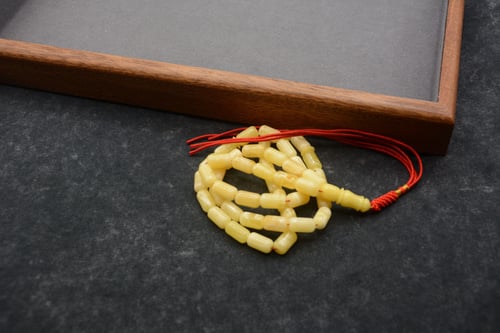 سبحة كهرمان برميلي