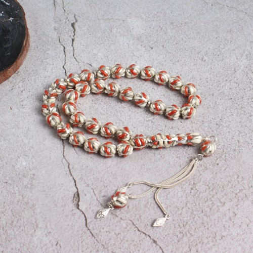 سبحة مرجان تونسي مع عاج الفيل